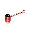 Red Ladybird Bone Nose Stud NSKD-808